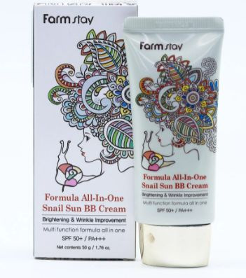 ВВ крем для лица солнцезащитный FarmStay Formula All-In-One Snail Sun BB Cream SPF50+/PA+++ 50г  #1