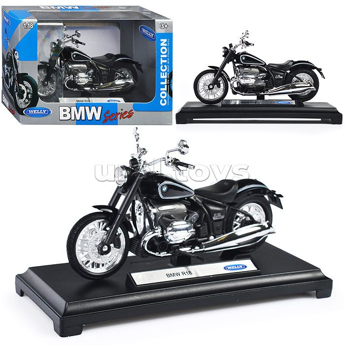 Мотоцикл 1:18 BMW R 18, черный #1