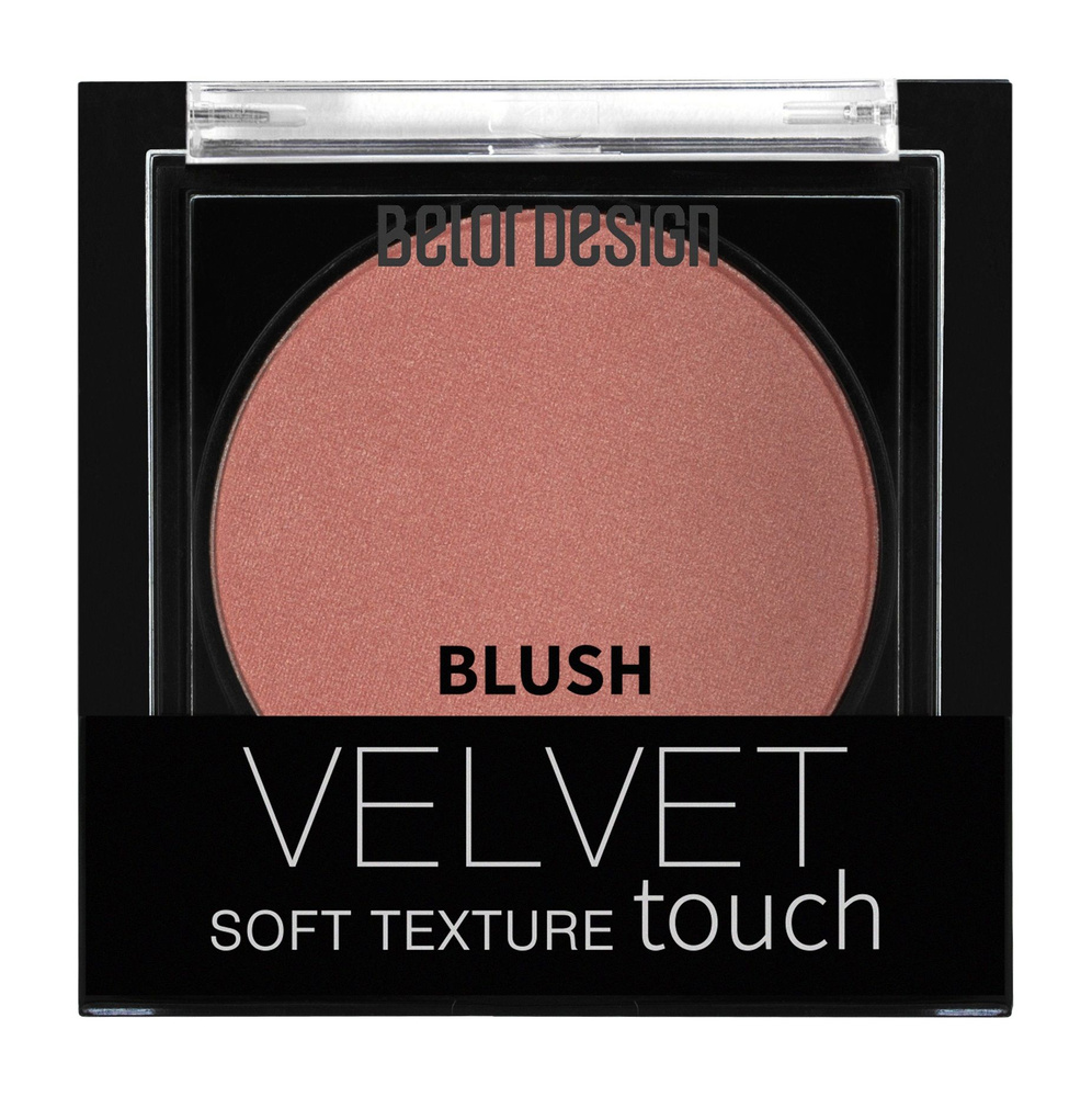 BELOR DESIGN Румяна для лица Velvet Touch, 3,6 гр, 102, Розово-Персиковый  #1
