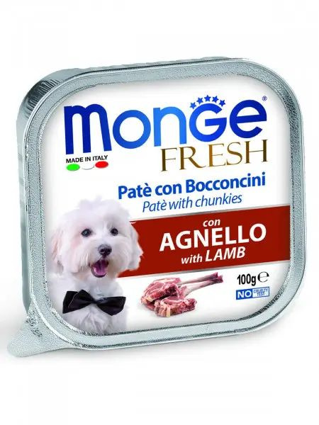 Monge Dog Fresh влажный корм для взрослых собак с ягненком в ламистере 100 г (8 шт в уп)  #1