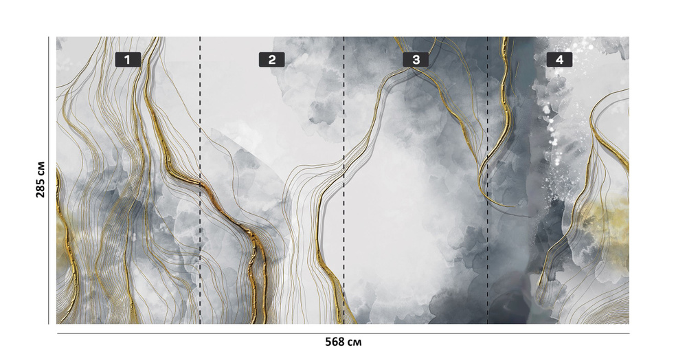 Гибкий мрамор "Медуза" полотно №3; 1420х2850; 4,047 кв.м. #1