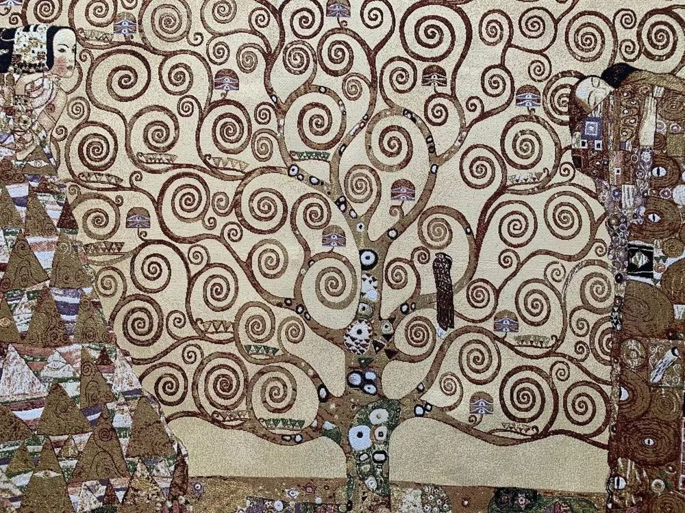 Панно гобеленовое на стену "Древо жизни" Г. Климт, 100х70 см / Гобелен  #1