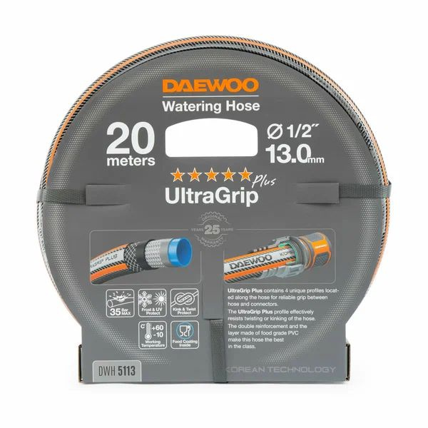 Шланг поливочный пищевой UltraGrip 1/2" противоскручивающийся, 6-ти слойный, 2 слоя армировки 20м  #1