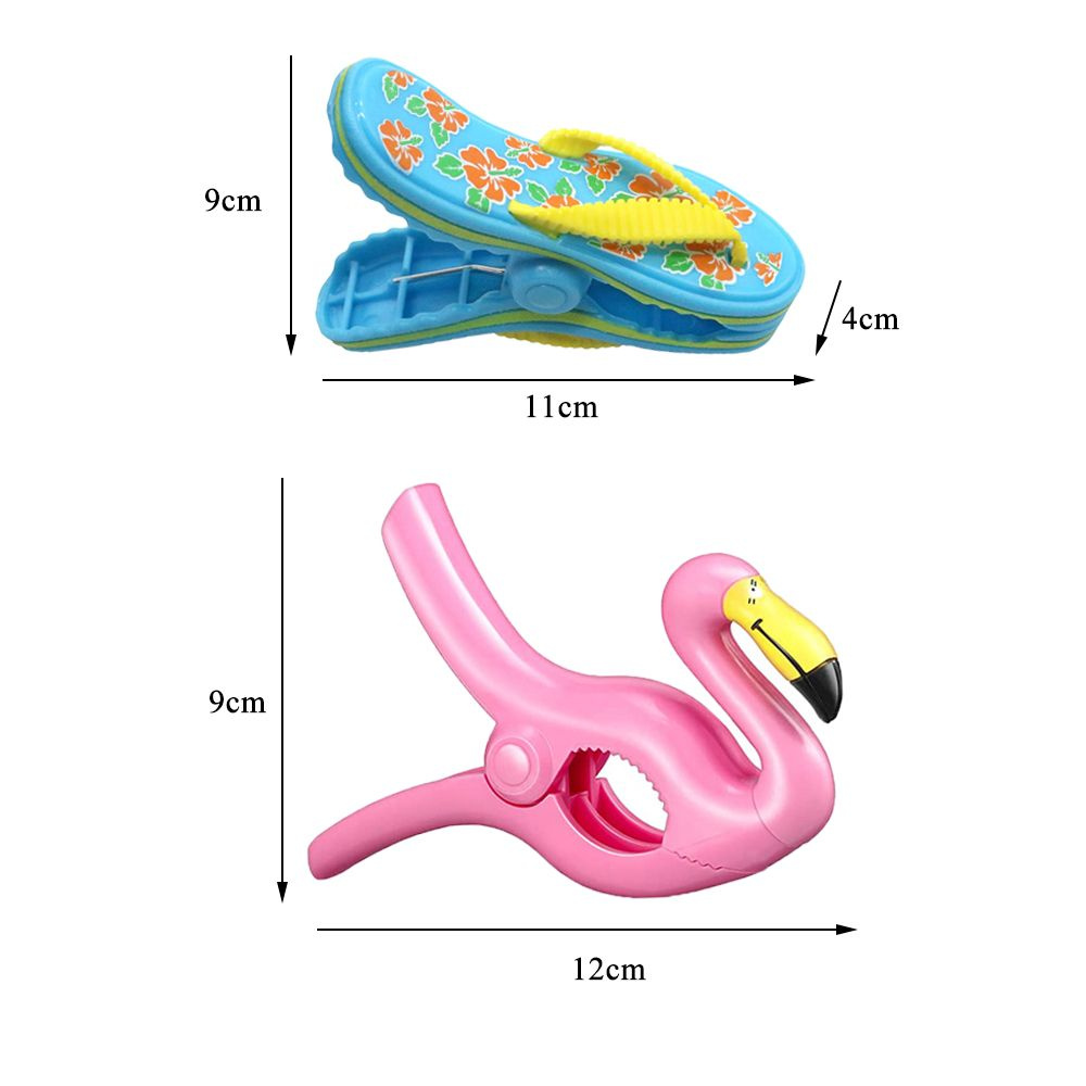 Зажим для пляжных полотенец для Патио и бассейна включает Солнцезащитные очки Flamingo Dolphin И Тапочки #1