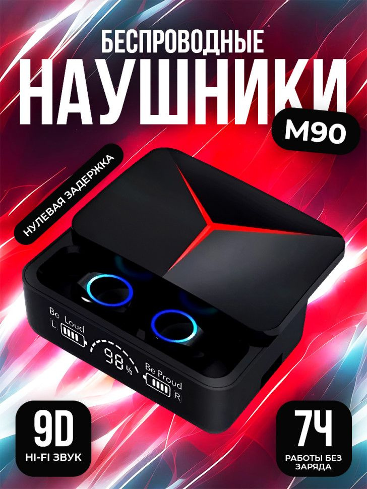 Все нужное Наушники беспроводные, Bluetooth, USB Type-C, черный #1