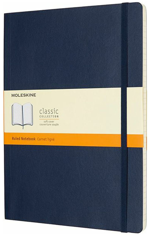 Блокнот в линейку Moleskine CLASSIC SOFT (QP621B20) 19х25cм 192стр. мягкая обложка, синий  #1