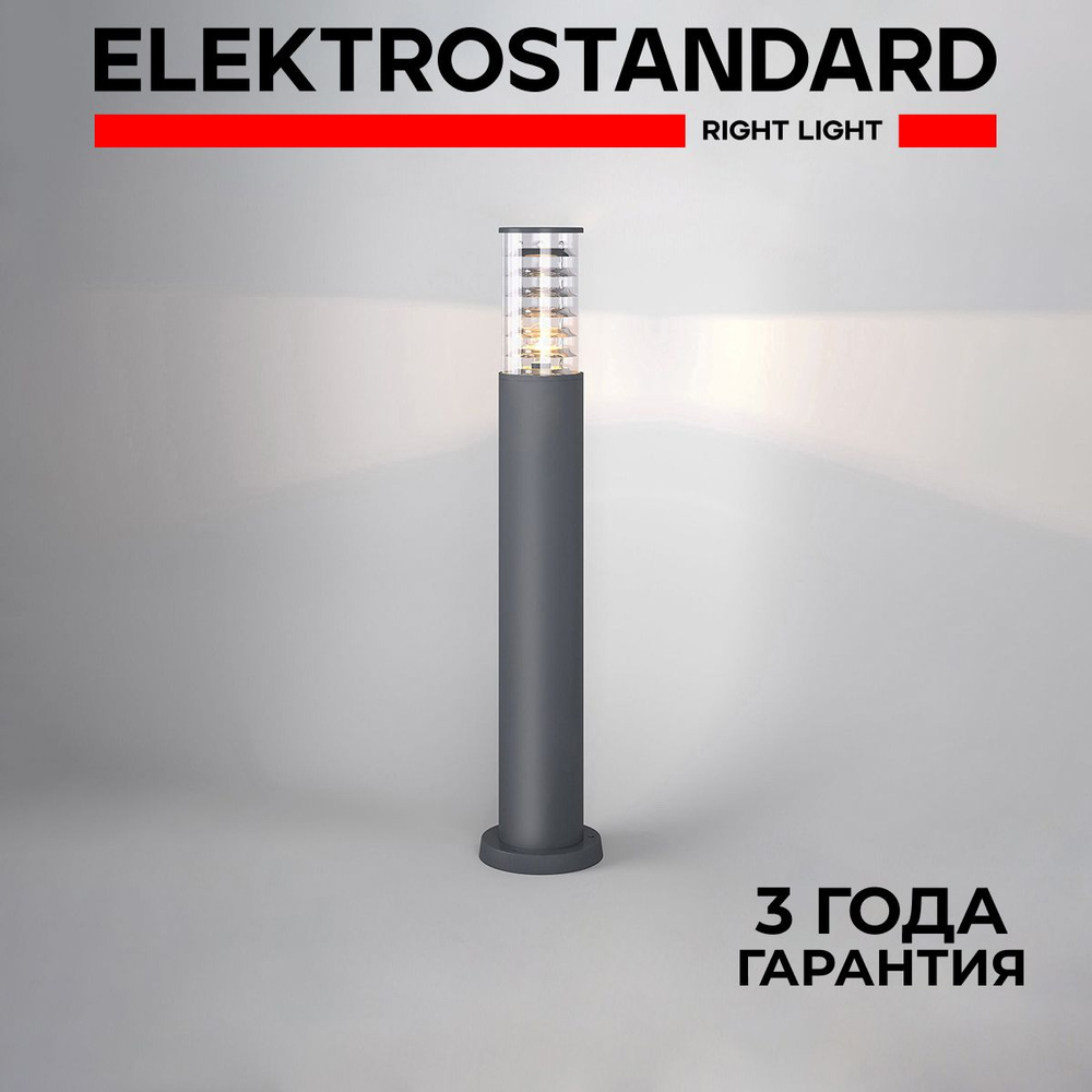 Уличный светильник со стеклянным плафоном Elektrostandard 1507 Techno IP54 серый  #1