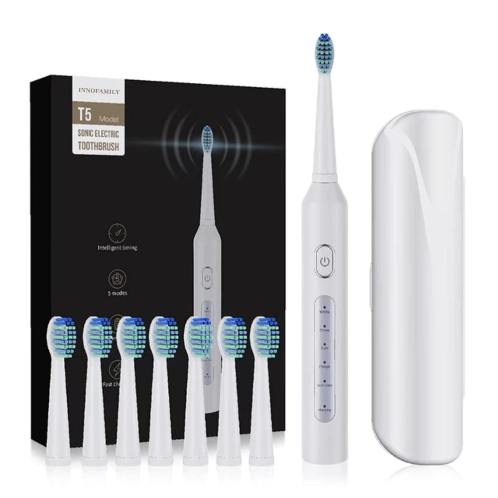 SONIC TOOTHBRUSH Электрическая зубная щетка Электрическая зубная щетка SONIC TOOTHBRUSH T5 белый, белый #1