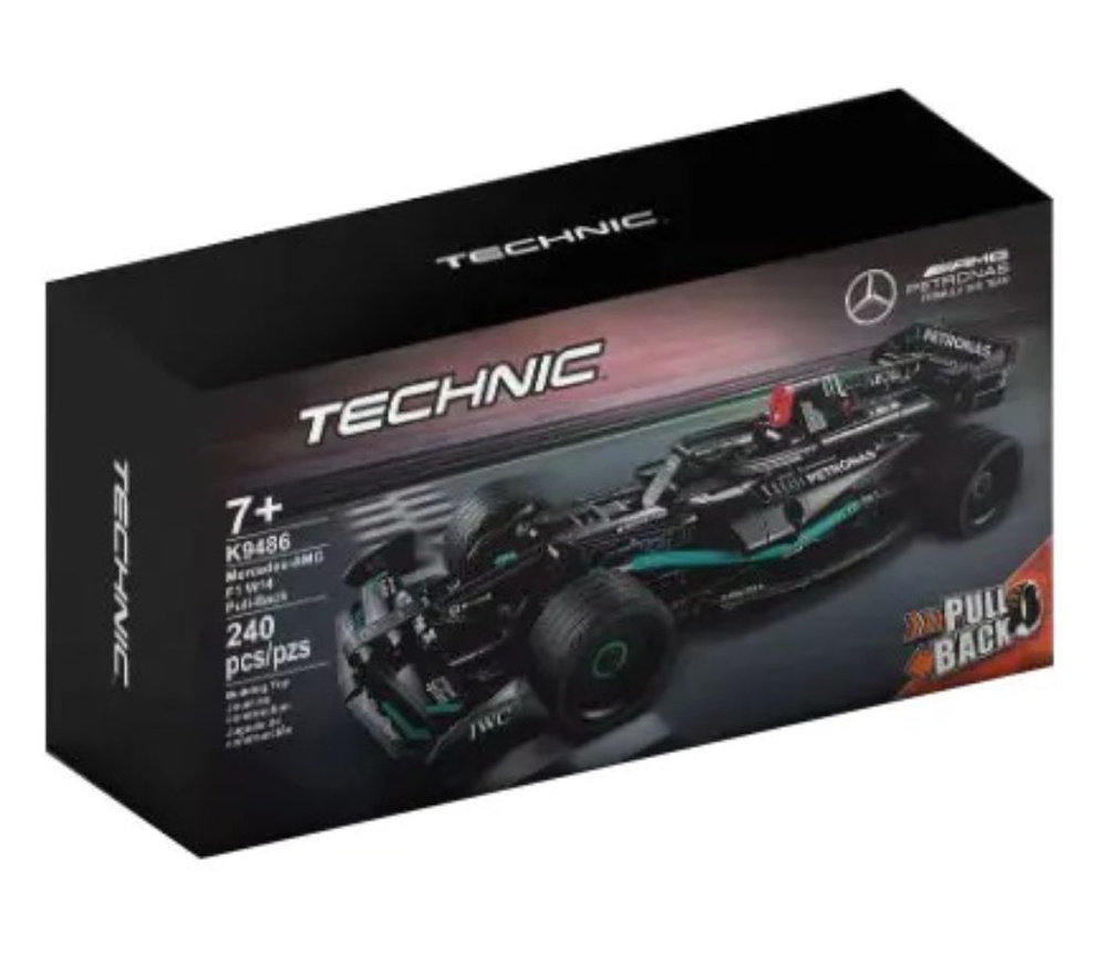 Конструктор 9486 "Гоночный автомобиль Mercedes-AMG F1 W14 E Performance Pull-Back", 240 деталей  #1