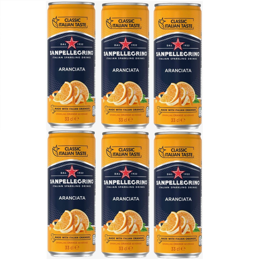 Напиток Sanpellegrino Naturali Aranciata газированный 6 ШТ по 0.33 л(Апельсин)  #1