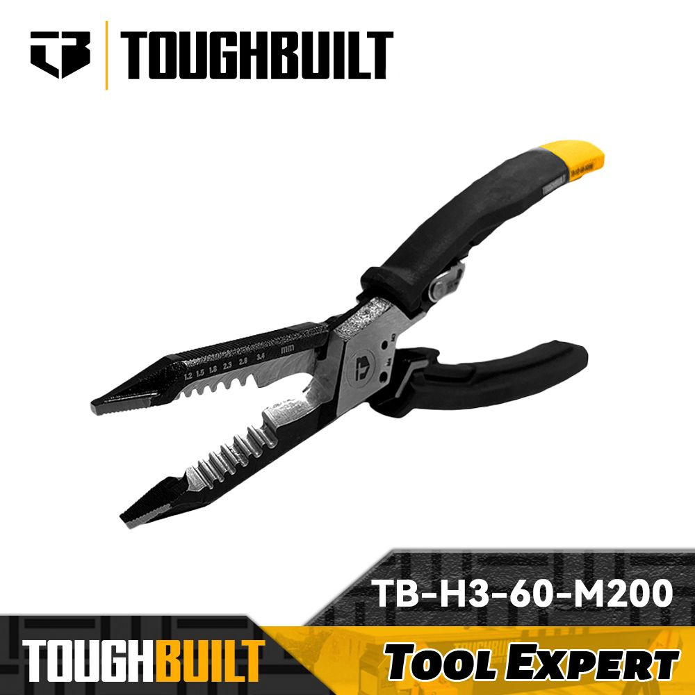 TB-H3-60-M200 TOUGHBUILT 8-дюймовый многофункциональный инструмент для зачистки проводов для электромонтажных #1