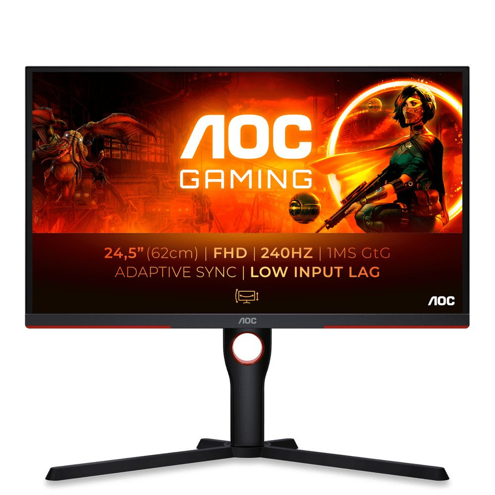 AOC 24.5" Монитор 24.5" AGON 25G3ZM Black-Red (VA, 1920x1080, HDMI+HDMI+DP, 0.5 ms, 178°/178°, 300 cd/m, #1