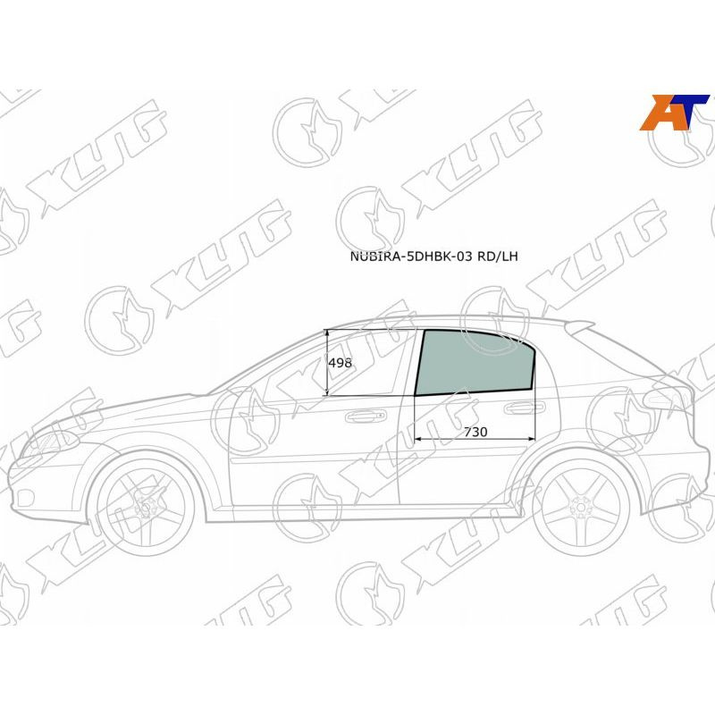 Стекло двери задней левой для Шевроле Лачетти хэтчбек 2004-2013, Chevrolet Lacetti хэтчбек стекло двери #1