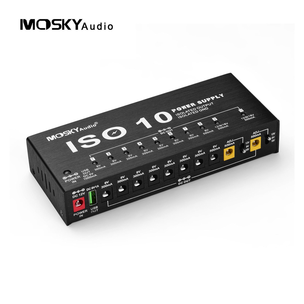 MOSKYAudio ISO-10 Портативная станция питания для гитарных эффектов 10 изолированных выход  #1