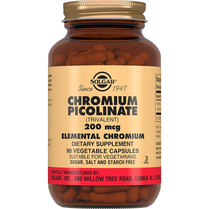 Solgar, Chromium Picolinate "Пиколинат хрома", 200 мкг, 90 капсул #1