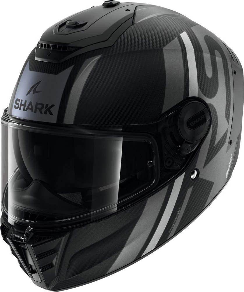 Мотошлем закрытый интеграл SHARK SPARTAN RS CARBON SHAWN MAT Silver/Antracite, XXL  #1