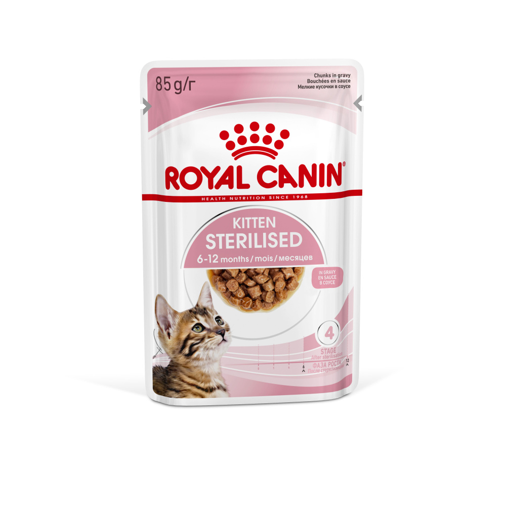 Влажный корм для кошек Royal Canin Kitten Sterilised для стерилизованных котят от 6 до 12 мес. соус, #1