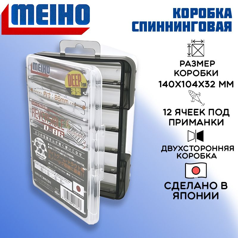 Коробка Meiho Reversible D-86 140x104x32 органайзер #1