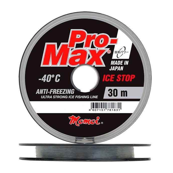 Леска Pro-Max Ice Stop 0,091 мм., 1,0 кг, 30 м, прозрачная, Barrier Pack #1