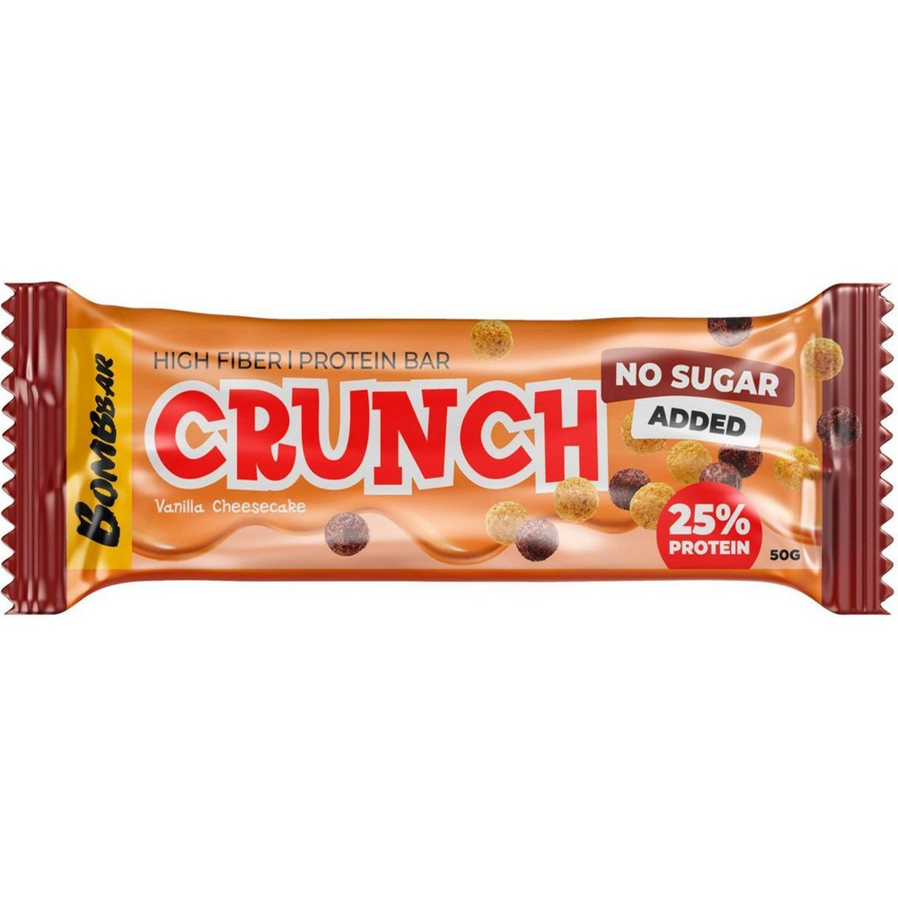 Батончик BombBar Crunch протеиновый чизкейк ванильный 50 г #1