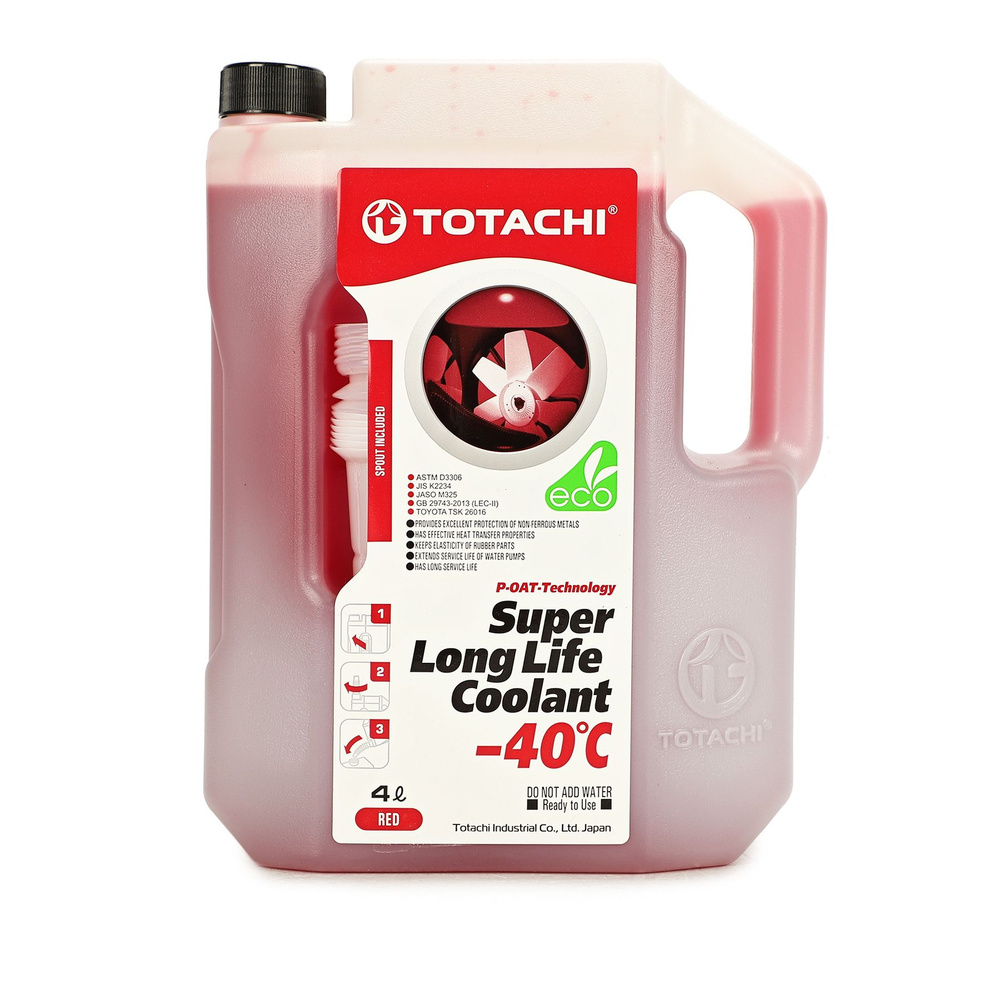 Жидкость охлаждающая низкозамерзающая TOTACHI SUPER LONG LIFE COOLANT Red -40C 4л  #1