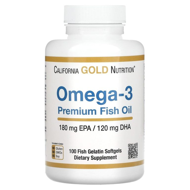 Омега-3 California Gold Nutrition, 100 капсул #1