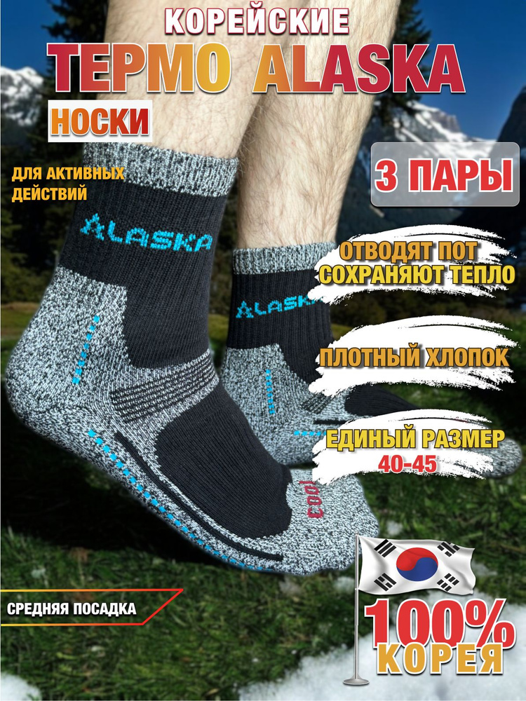 Термоноски ALASKA Оригинальная, 3 пары #1