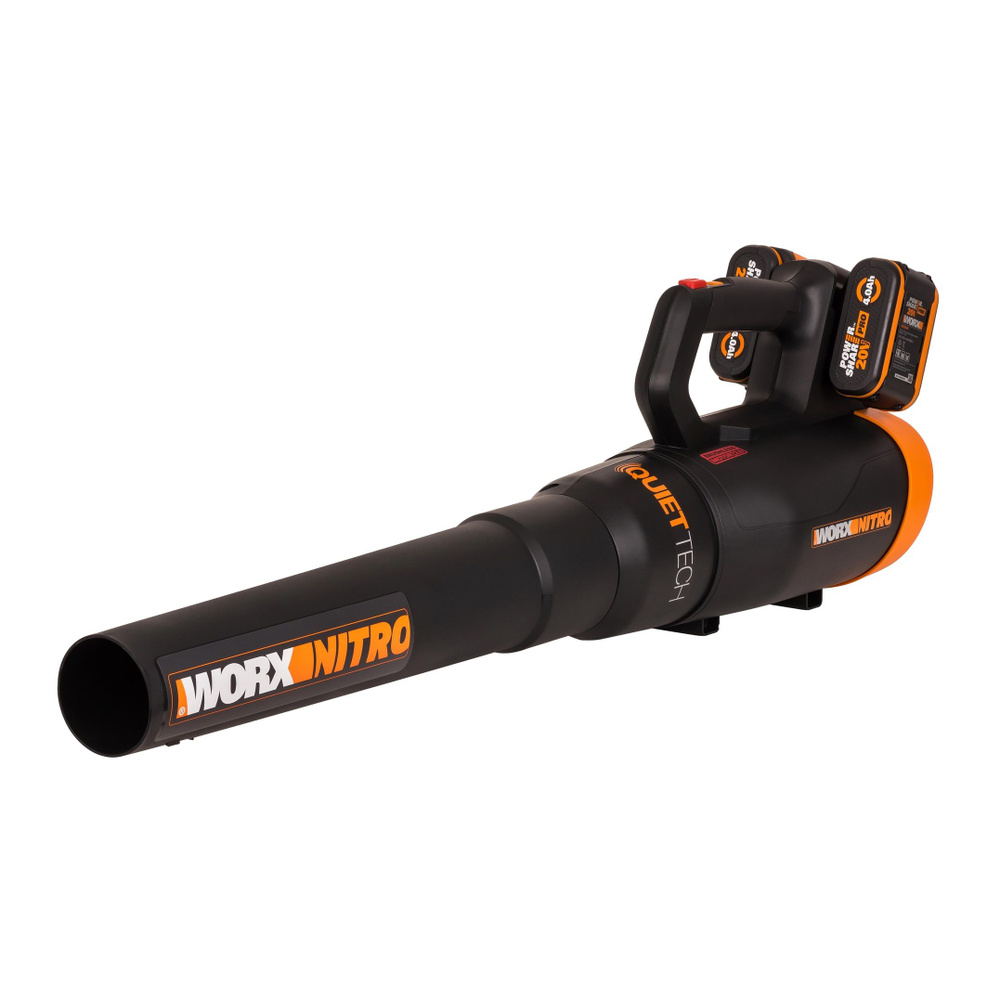 Воздуходувка аккумуляторная бесщеточная WORX WG581E, 40В, 4 Ач х2, двойное ЗУ 2x1A.  #1