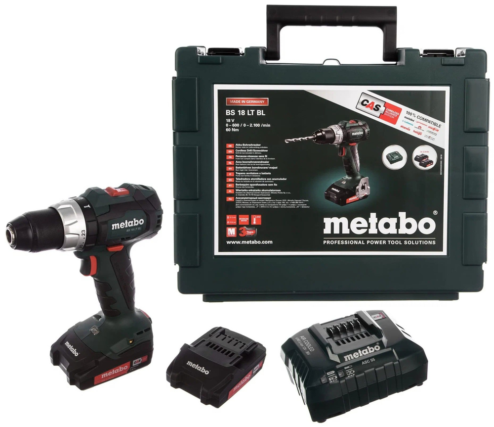 Аккумуляторный винтоверт Metabo BS 18 LT BL (602325550) #1