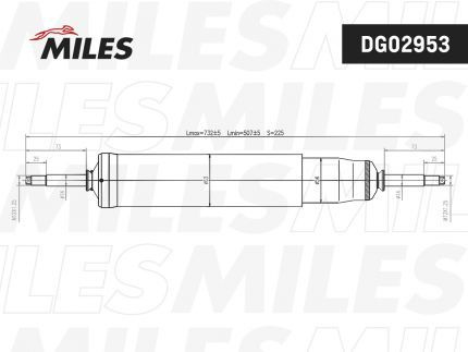 Амортизатор передний TOYOTA LAND CRUISER 80 01/90-12/97 (KYB 345020) DG02953 #1