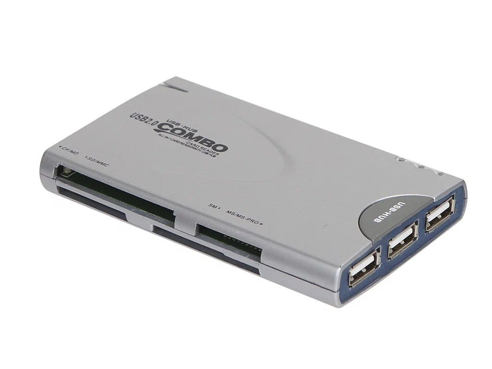 Картридер внешний Skymaster + активный 3 port HUB USB 2.0 (c БП) #1