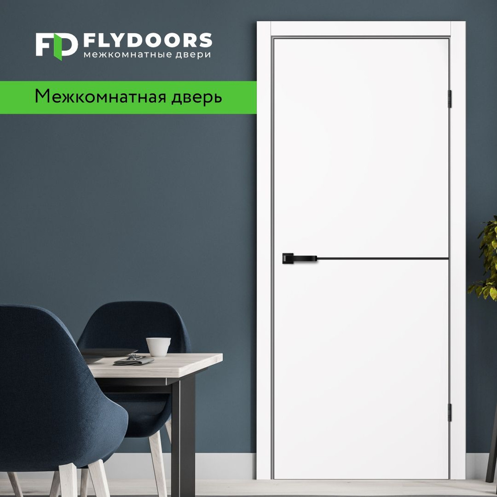 Дверь межкомнатная FLYDOORS комплект Коллекции AURA FUSION FN32 Белый, 900*2000  #1