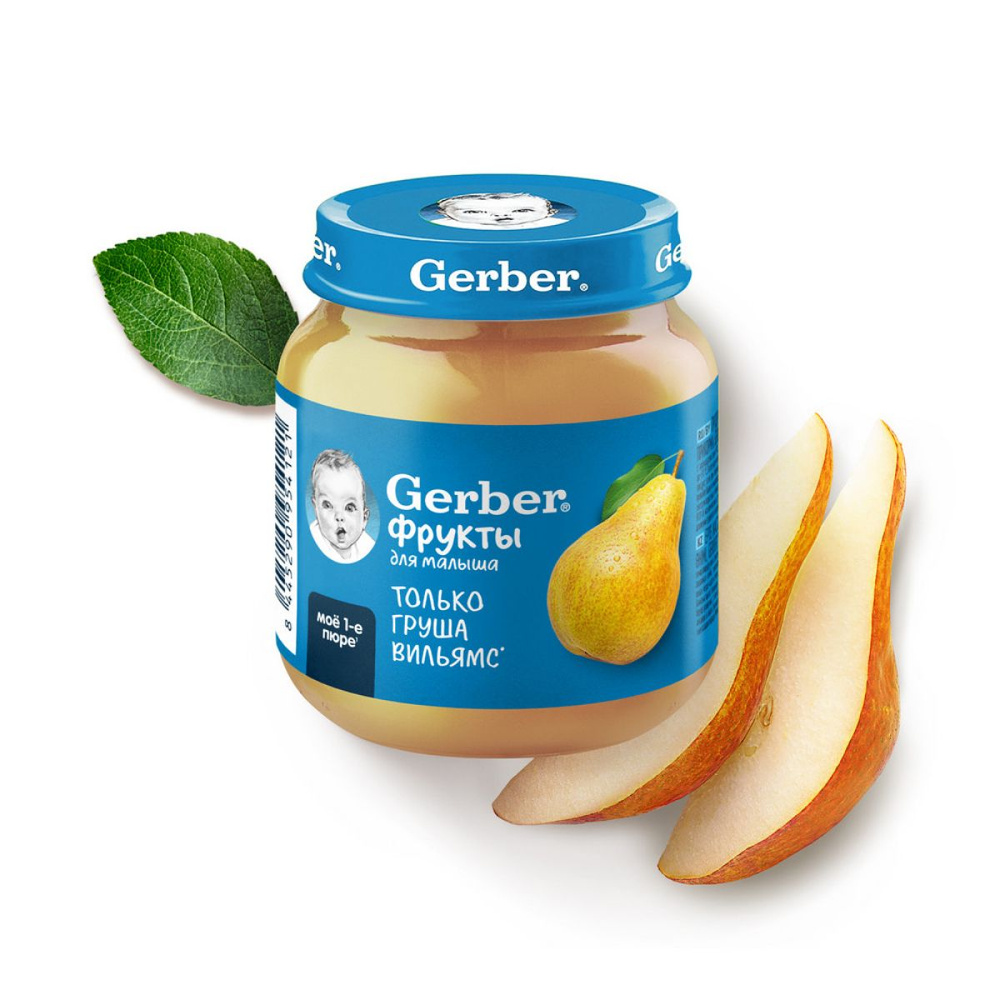 Пюре фруктовое Gerber для первого прикорма груша с 4 мес. 125г 1шт  #1