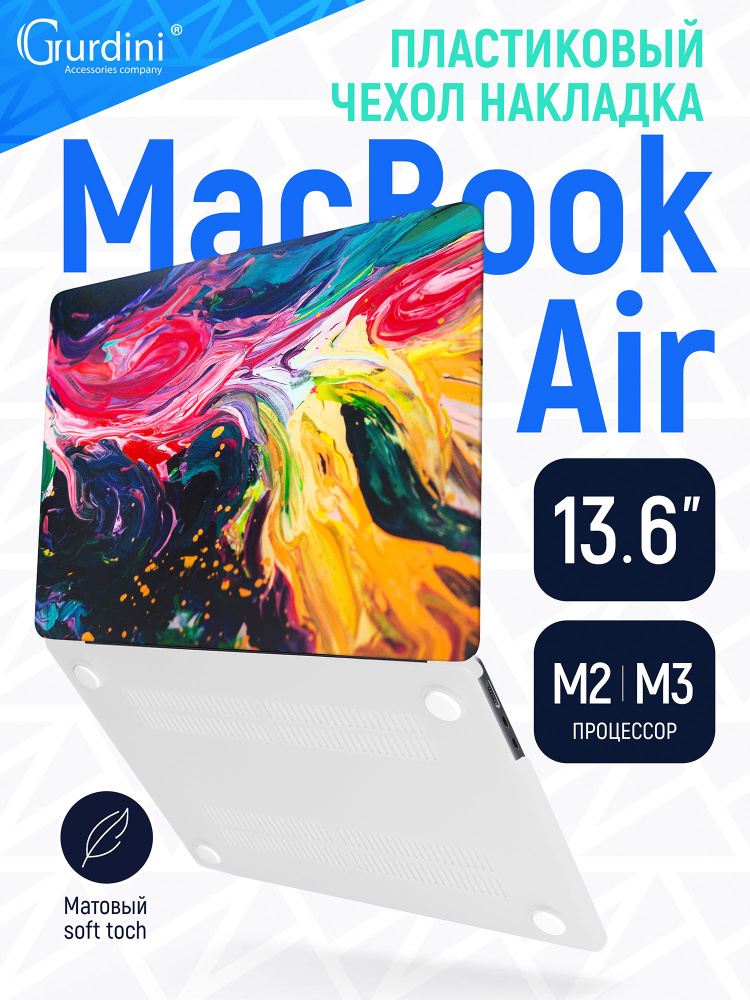 Чехол для макбук air 13 (А2681/A3113) М2/М3 / macbook air 13.6" / матовый #1