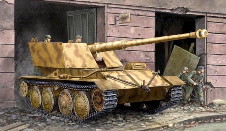 01587 Trumpeter Немецкая САУ Krupp/Ardelt Waffentrager 88мм РАК-43 1/35 #1