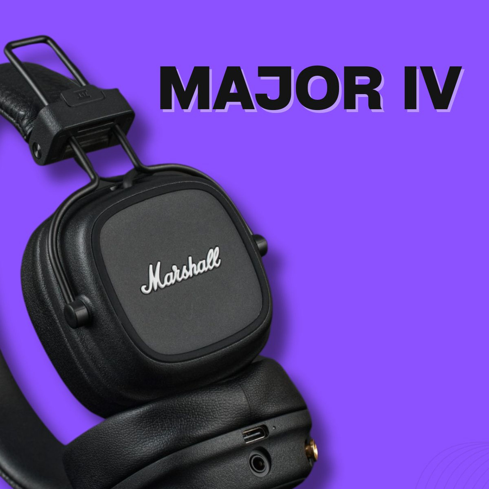 Беспроводные наушники Marshall Major IV, black, черные #1