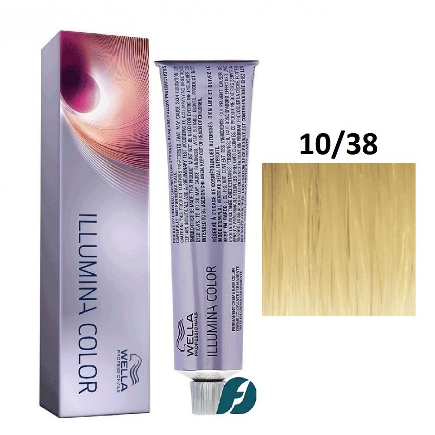 Wella Professionals Illumina Color 10/38 Крем-краска для волос - Яркий блонд золотисто-жемчужный, 60мл #1