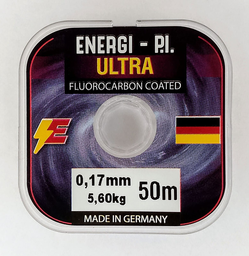 Леска рыболовная, монофильная ULTRA Fluorocarbon coated, 50 м; 0.17 мм ENERGI-P.I.  #1