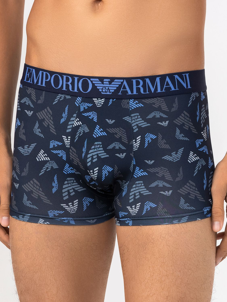 Трусы транки Emporio Armani All Over Printed Microfiber, 1 шт #1