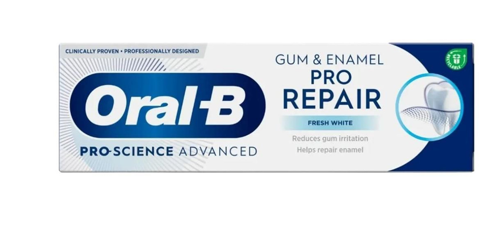 Oral-B Зубная паста PRO-Science Advanced, Профвосстановление десен и эмали, с отбеливающим эффектом, #1