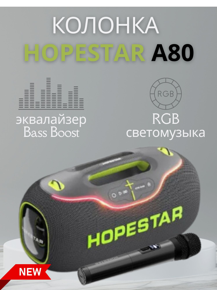 Колонка беспроводная Hopestar с микрофоном A80 #1