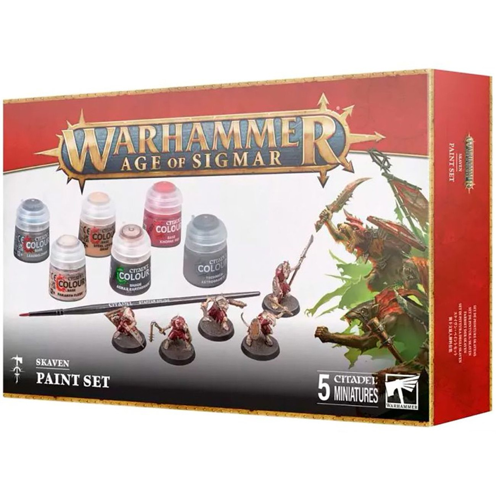 Миниатюры для игры Games Workshop Warhammer Age of Sigmar: Skaven Paint Set 60-09 с красками  #1