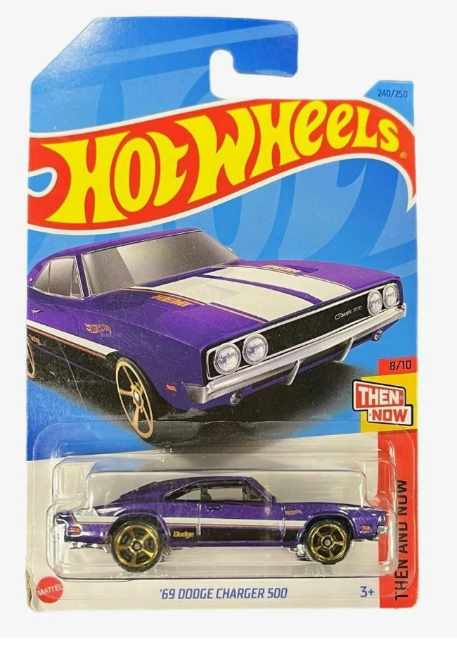 Машинка Hot Wheels 69 Dodge Charger 500 / HW THEN AND NOW / Хот Вилс #1