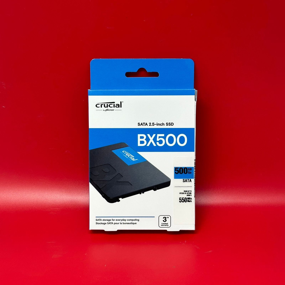 Crucial 500 ГБ Внутренний SSD-диск SSD-диск BX500 500GB SATA 2.5 (CT500BX500SSD1)  #1