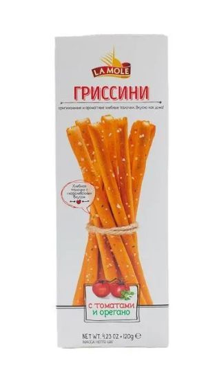 Гриссини с томатами и орегано La Mole, 120г #1