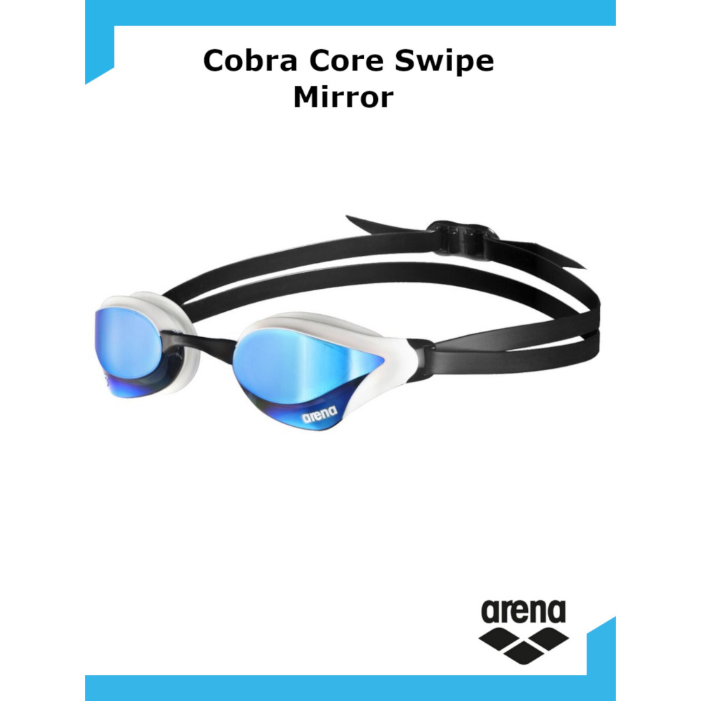 Очки Arena Cobra Core Swipe Mirror ,черный-белый-голубой #1