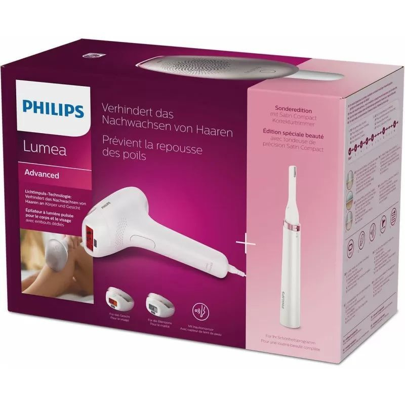 Фотоэпилятор Philips BRI923/00 Lumea Advanced, белый/розовый #1