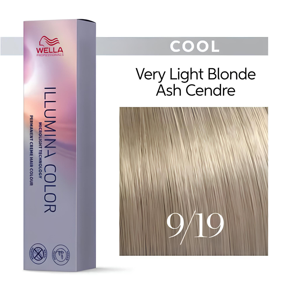 Wella Professionals Illumina Color Профессиональная стойкая крем-краска для волос 9/19 очень светлый #1