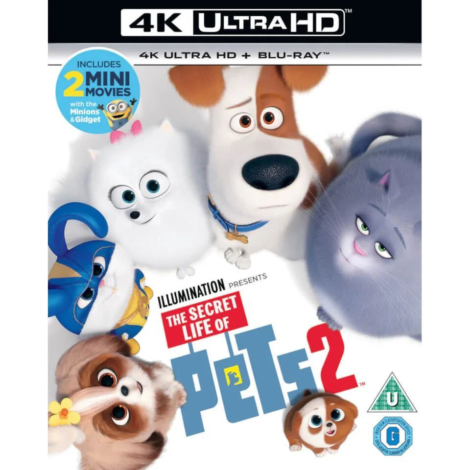 4K Ultra HD Blu-ray. Тайная жизнь домашних животных 2. Мультфильм 2019 года. Комедия, семейный.  #1