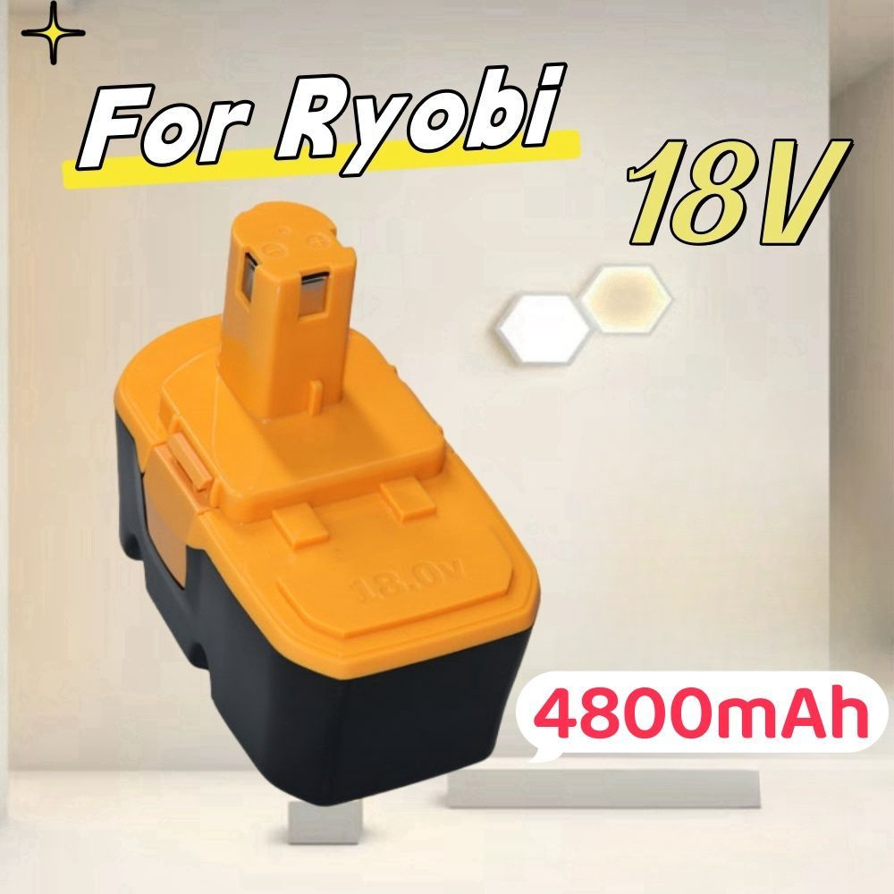 Модернизированный 18V 4800mAh 6800mAh 9800mAh Ni-Mh сменный аккумулятор для Ryobi 18V Battery One + Совместим #1